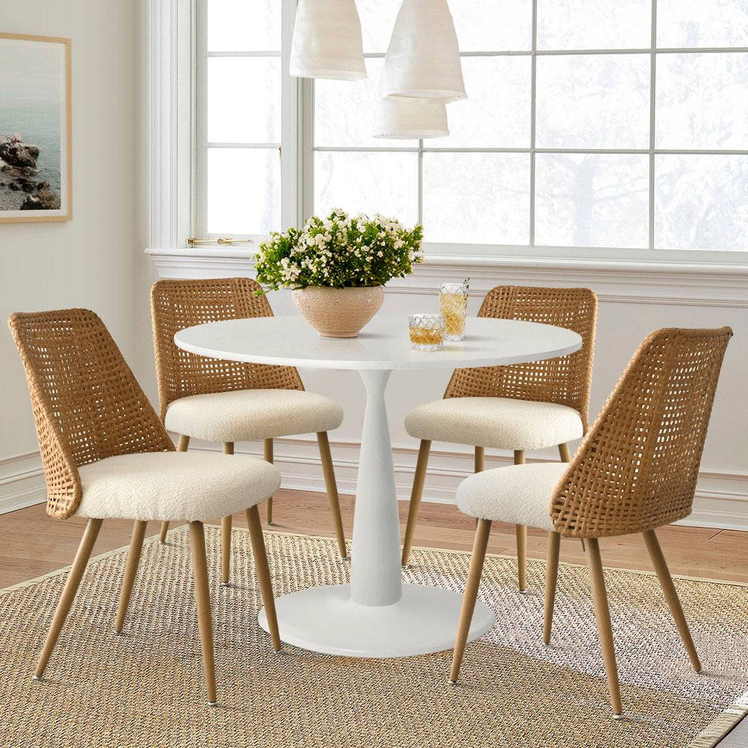 Alexandrina Dining Chair Set (Set of 4) Beachcrest Home™ Frame Color: Oak
