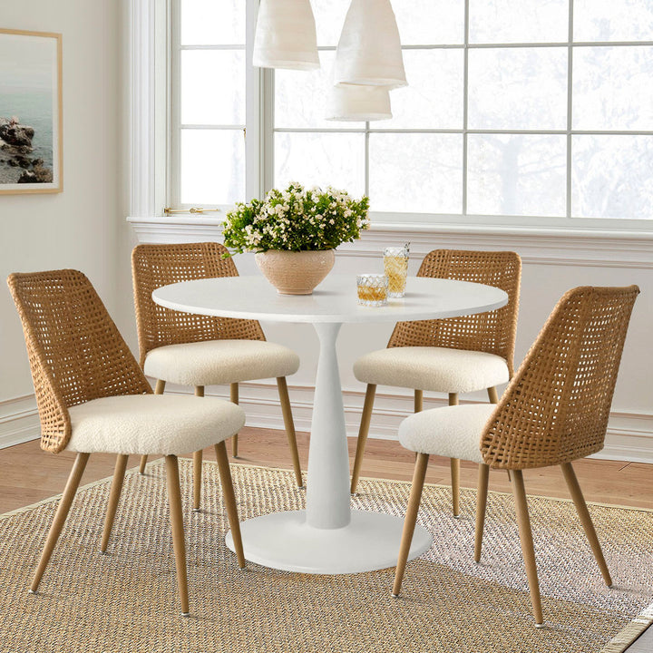 Alexandrina Dining Chair Set (Set of 4) Beachcrest Home™ Frame Color: Oak