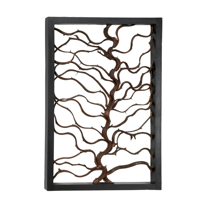 Rectangular Bauhinia and Teak Wood Wall Décor World Menagerie