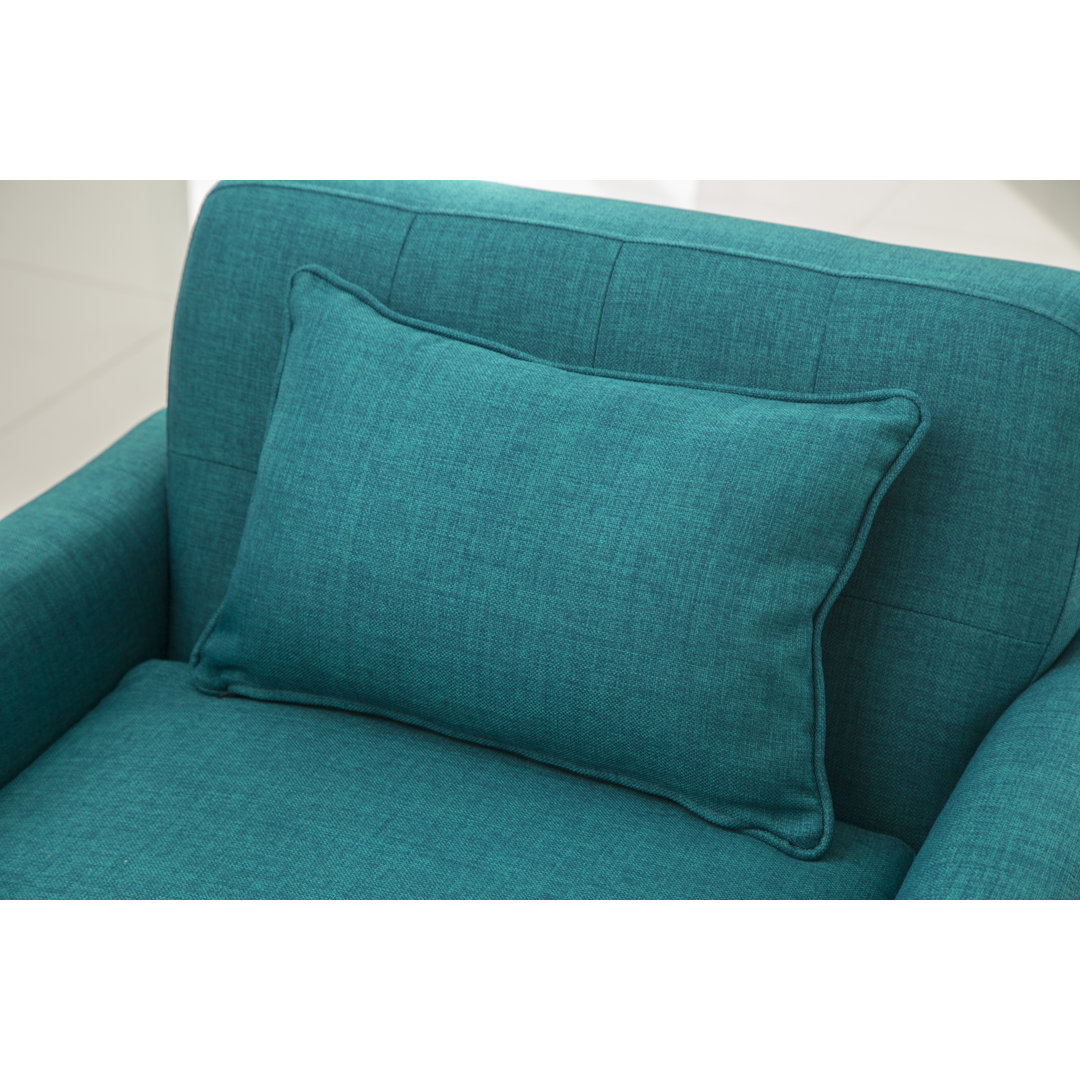 Norton St Philip 34" Wide Tufted Polyester Armchair Mercury Row® Fabric: Teal Blue