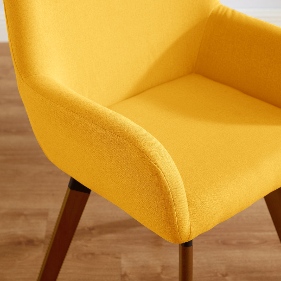 Rayshawn 22.83" W Linen Swivel dining chairs (Set of 2) Wade Logan® Upholstery Color: Yellow Linen