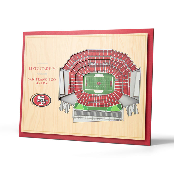 NFL 5-Layer Stadiumview Wall Art YouTheFan Color: Teal NFL Team: San Francisco 49Ers