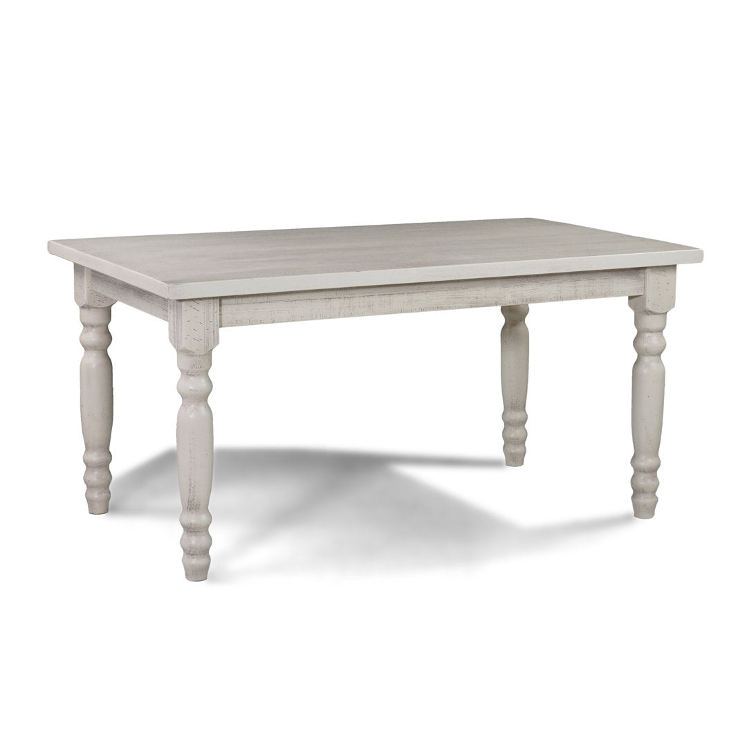 Valerie Dining Table Grain Wood Furniture Color: Off White