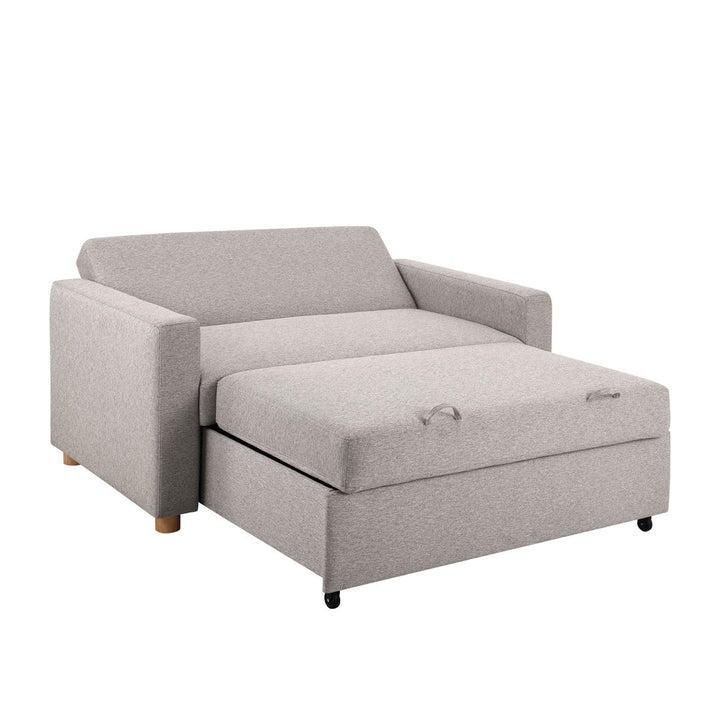 Serta Trinity Full Size Convertible Sleeper Sofa Serta Fabric: Light Gray Woven