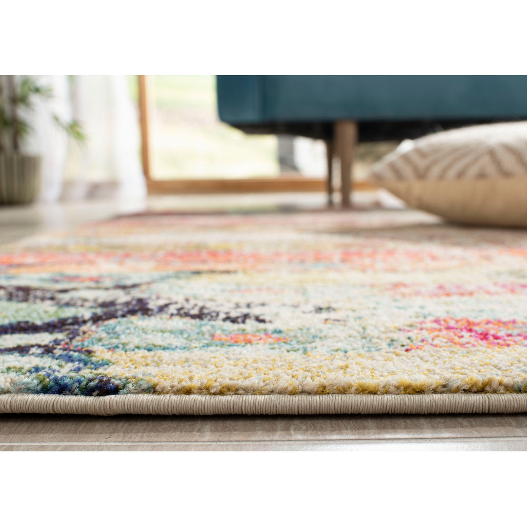 Galan Pink/Orange/Yellow Area Rug Mistana™ Rug Size: Rectangle 2' x 3'