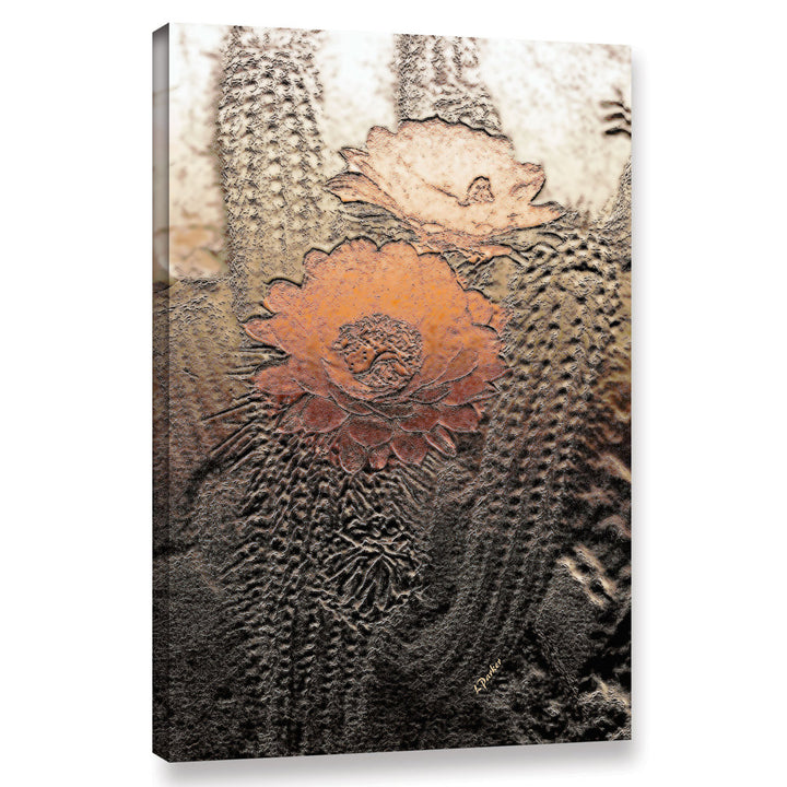 Prickley Desert Flora by Linda Parker Graphic Art on Canvas Union Rustic Size: 24" H x 16" W x 2" D Format: Walnut Floater Frame