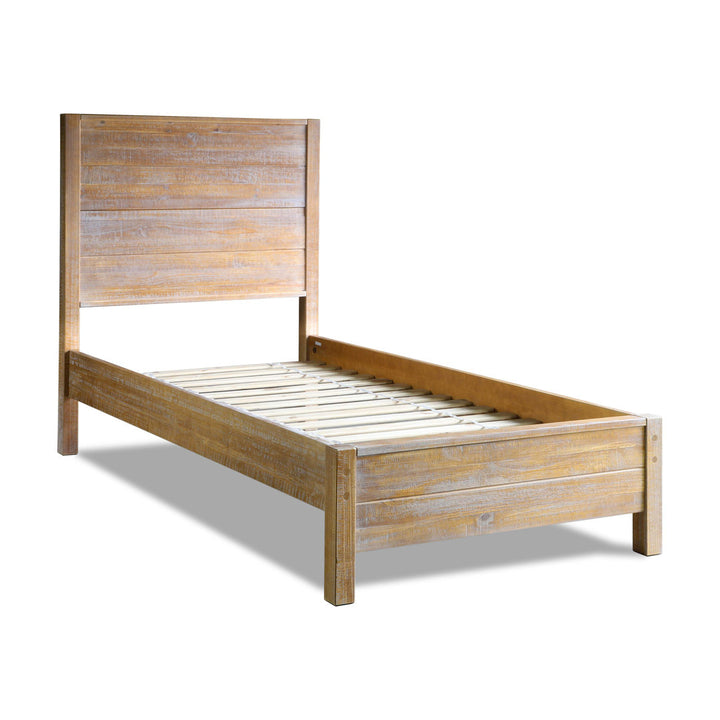 Montauk Solid Wood Bed Grain Wood Furniture Color: Driftwood Size: Twin