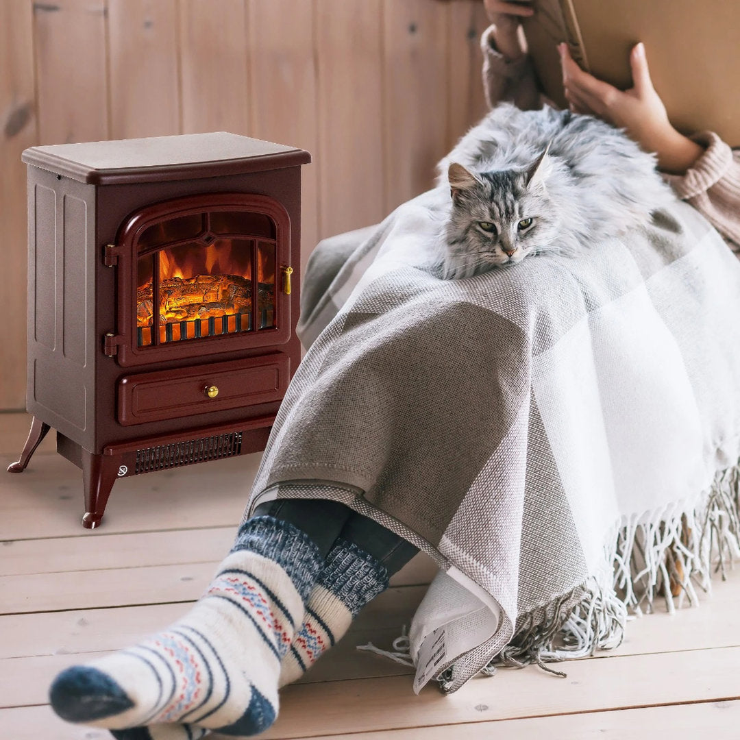 Manor Electric Fireplace Charlton Home® Finish: Red