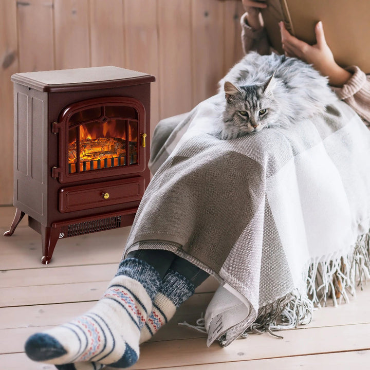 Manor Electric Fireplace Charlton Home® Finish: Red