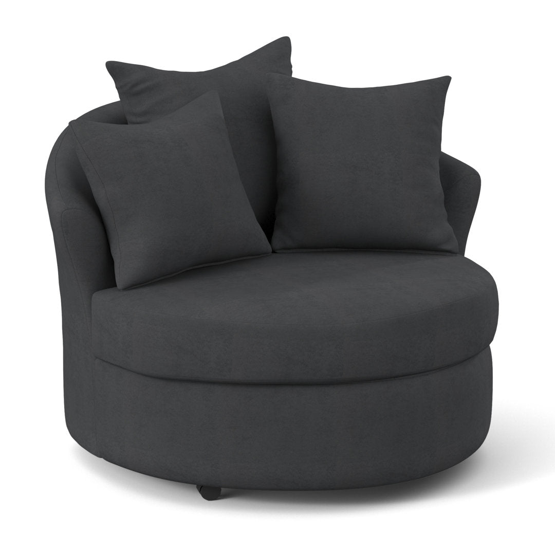 Alsup Barrel Chair Andover Mills™ Fabric: Bulldozer Slate