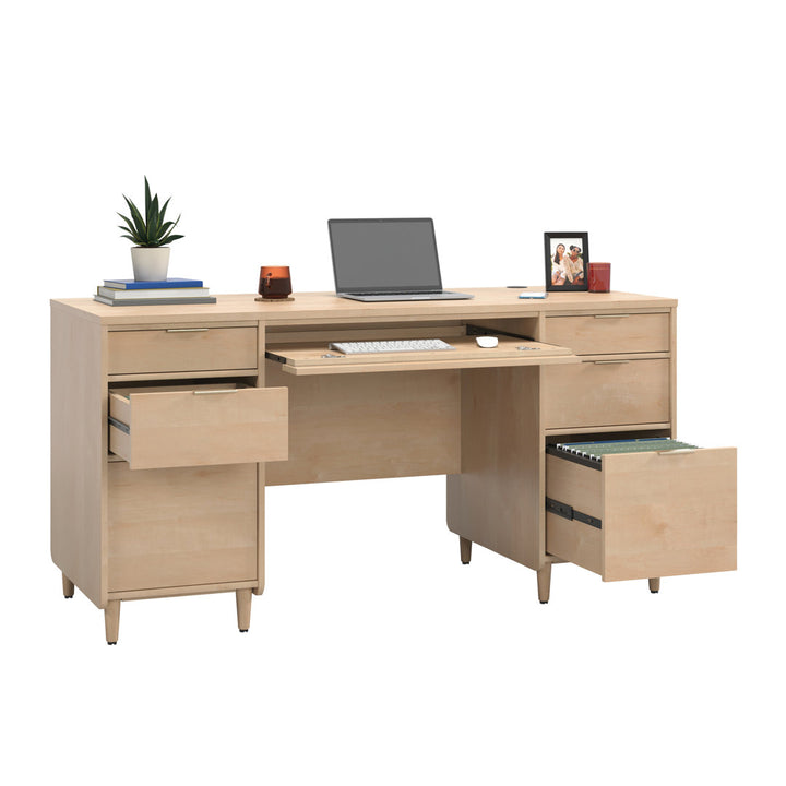 Ausherman Desk Millwood Pines Color: Natural Maple