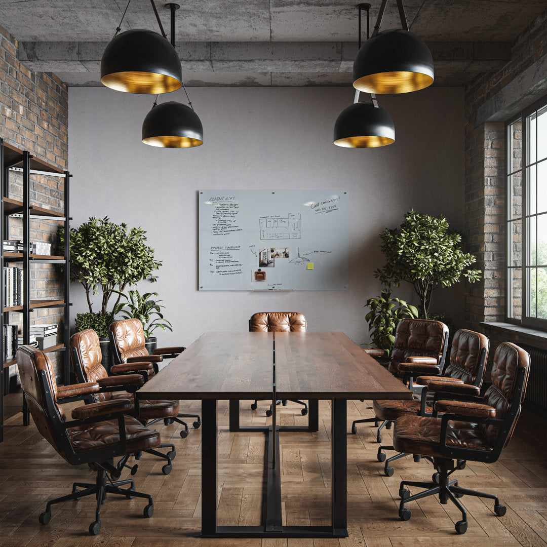 Wall Mounted Magnetic Glass Board U Brands Size: 47" x 70"