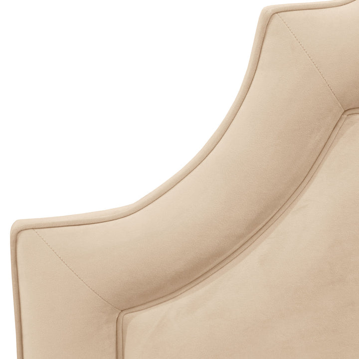McAfee Velvet Upholstered Panel Headboard Kelly Clarkson Home Size: Twin Upholstery: Classic White Velvet