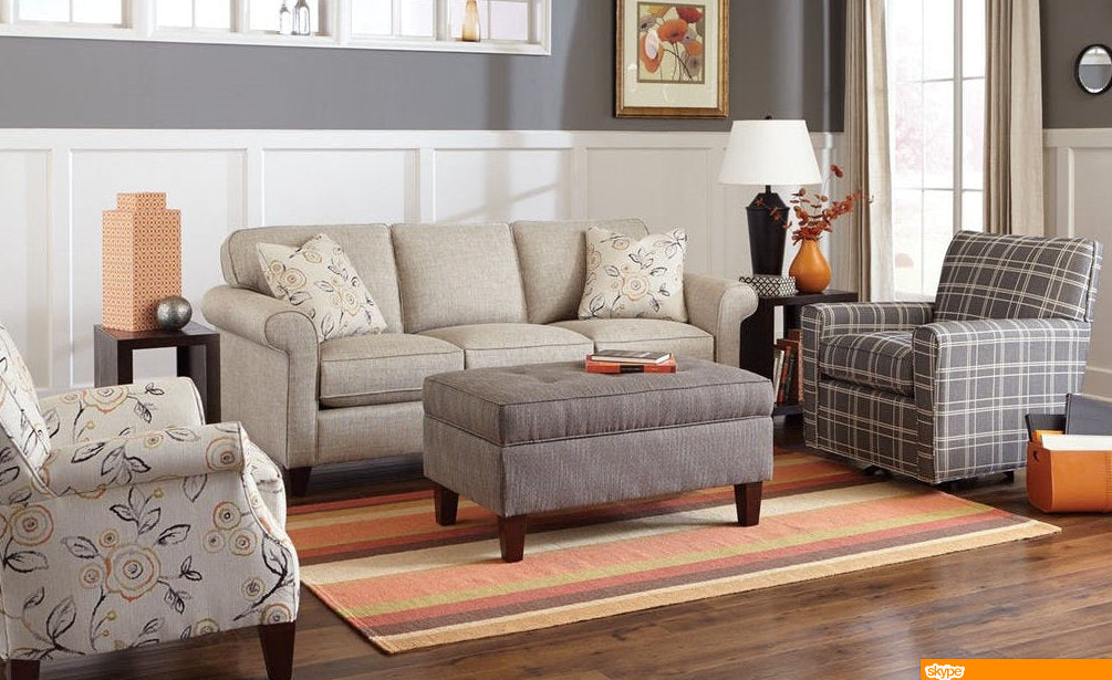 Affordable Fun 85" Rolled Arm Sofa Red Barrel Studio® Arm Covers: No, Body Fabric: Craftwood 45 Dark Gray Performance Chenille