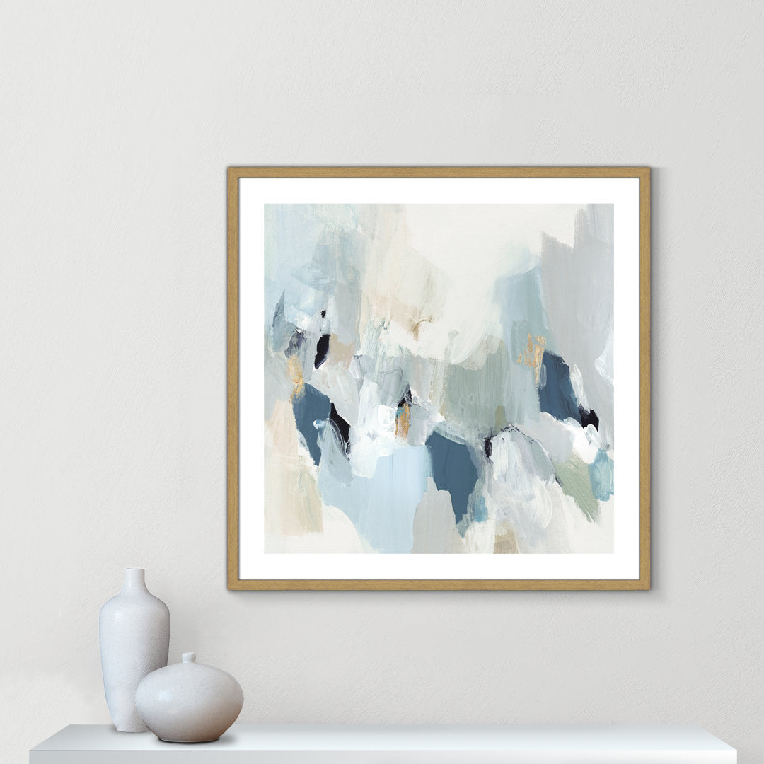 Little Talks II by Isabelle Z - Picture Frame Print on Canvas Casa Fine Arts Size: 33.25" H x 33.25" W x 0.75" D Format: Beige Wood Framed Paper