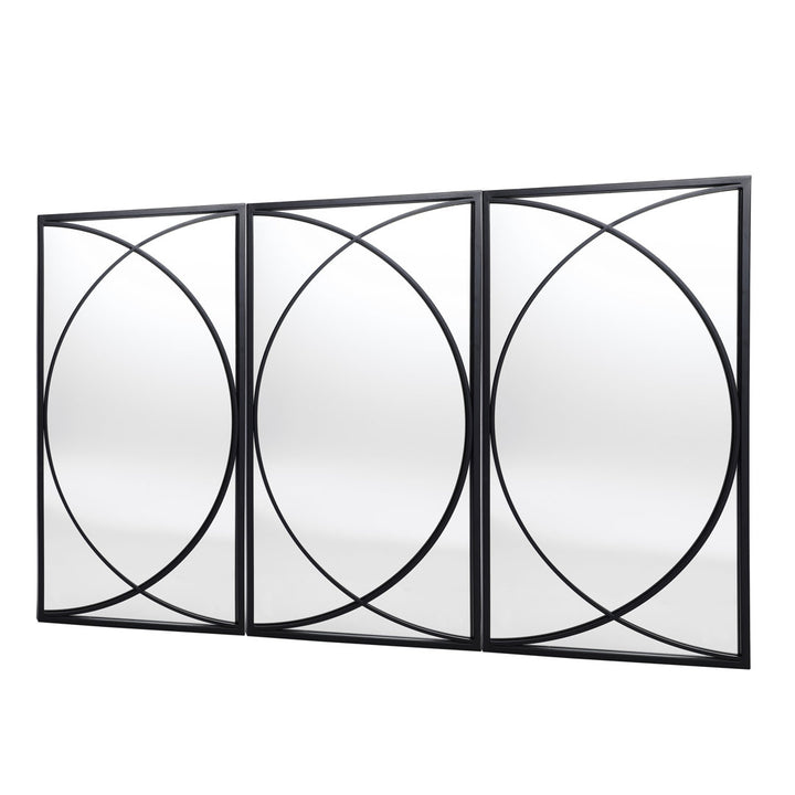 Gaebriel Rectangle Metal Wall Mirror (Set of 3) Ivy Bronx