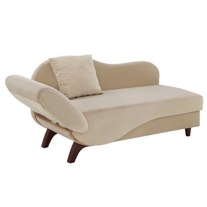Gaven Armless Reclining Foam Chaise Lounge with Storage Mercury Row® Teen Upholstery Color: Dark Beige/Light Beige