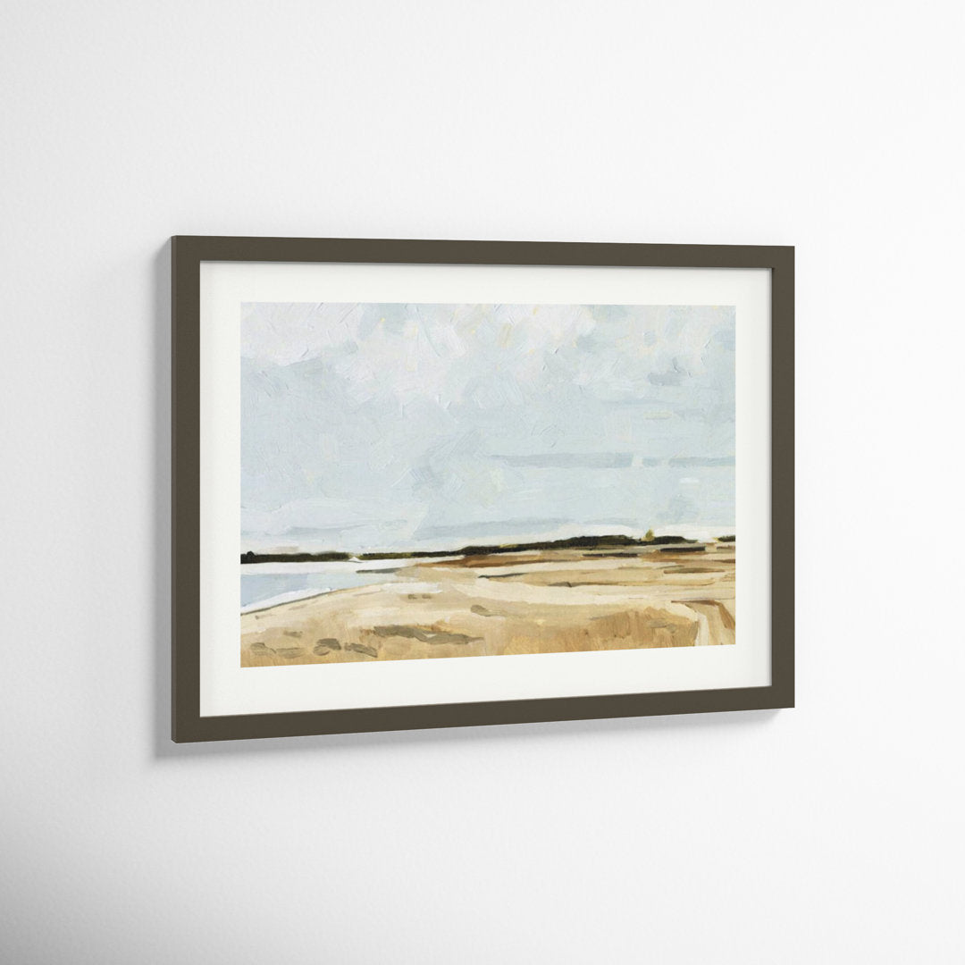 Quiet Coast I by Emma Caroline - Picture Frame Painting Print on Paper Joss & Main Size: 15" H x 20" W Format: Gray Framed Paper