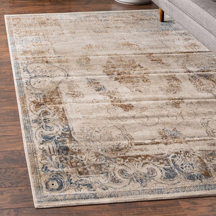 Arlindo Oriental Beige/Brown/Gray/Blue Area Rug Lark Manor™ Rug Size: Rectangle 3'3" x 5'3"