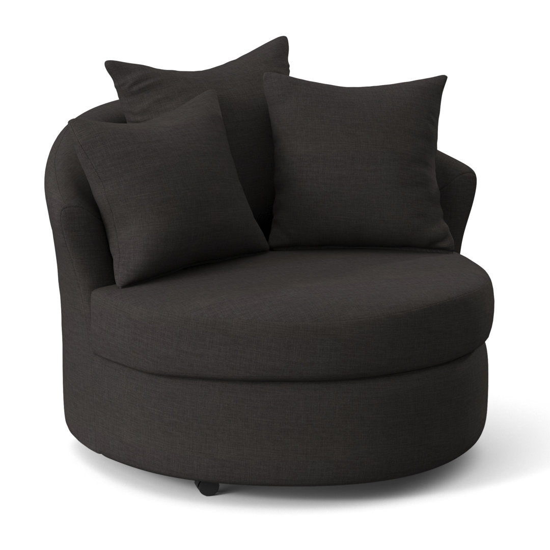 Alsup Barrel Chair Andover Mills™ Fabric: Oscar Gunmetal
