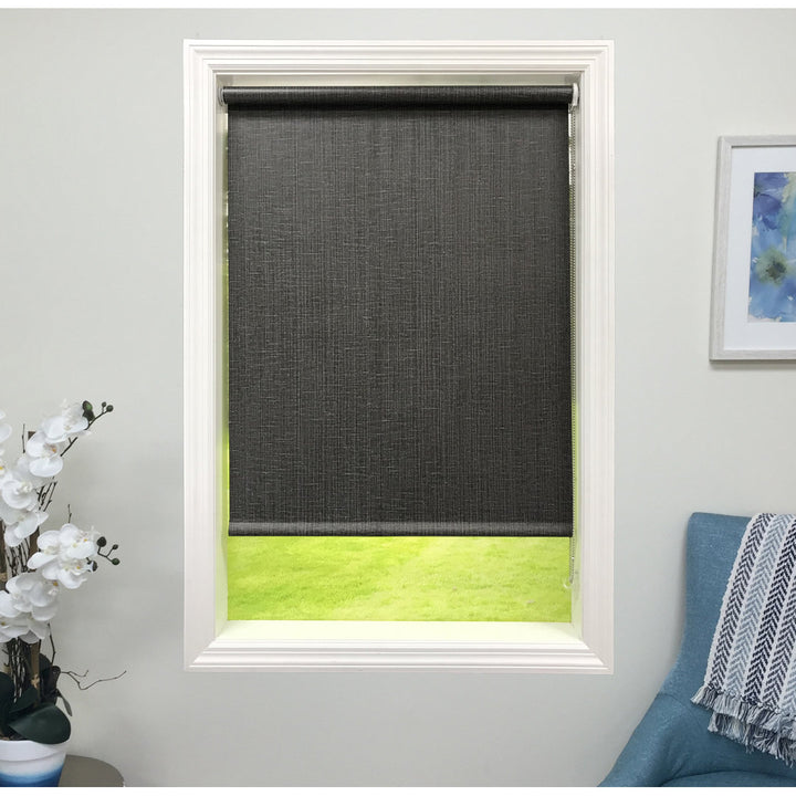 Blackout Black Decorative Roller Shade Ebern Designs Width: 37.5", Length: 60"