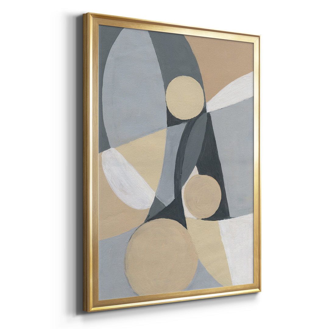 A Soft Jeweled Geometric II - 3 Piece Painting Print Set (Set of 3) Wade Logan® Size: 22.5" H x 91.5" W x 1.5" D Format: Gold Framed Canvas