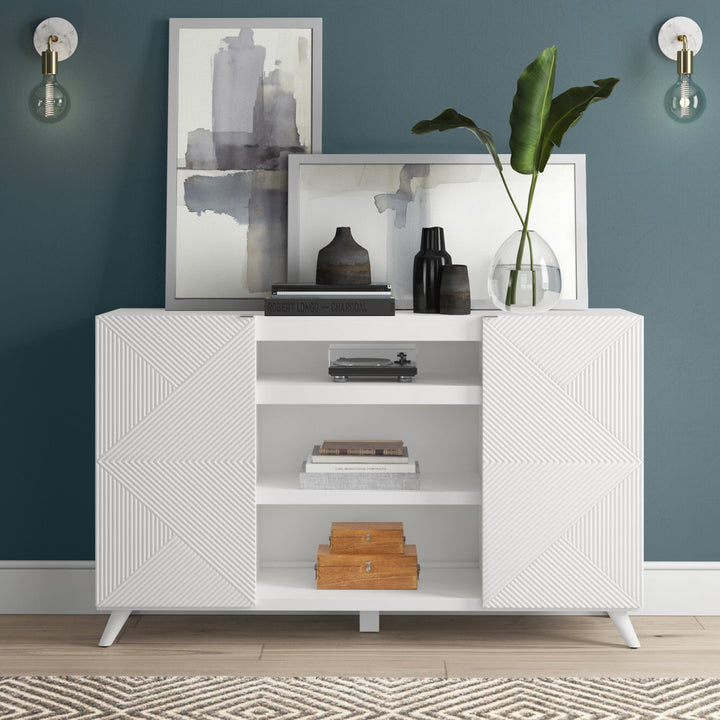 Baldewijn TV Stand for TVs up to 65" Wade Logan® Color: White