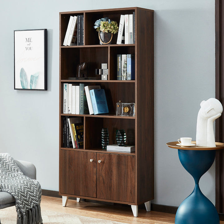 Rathore 68" H x 31.5" W Standard Bookcase Ebern Designs Color: Walnut