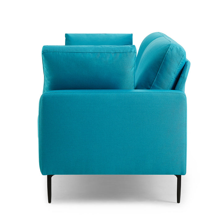 Jeses MINIMORE Modern Style Etta 84.3" Mid-Century Modern Design Sofa Corrigan Studio® Fabric: Turquoise Polyester