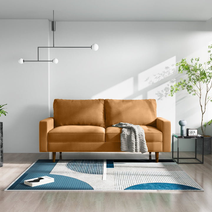 Markham 70" Velvet Square Arm Sofa Willa Arlo™ Interiors Fabric: Ginger Polyester