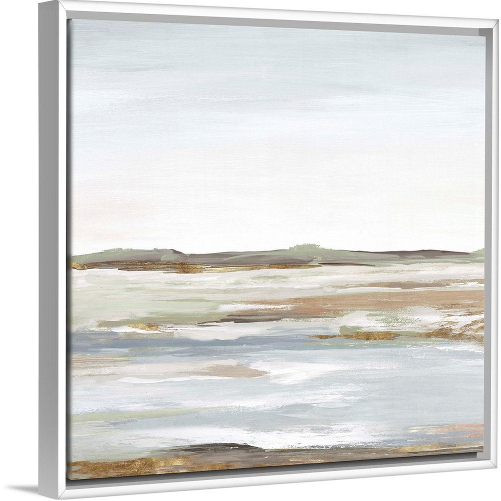Vastness I by Eva Watts - Painting Print Wrought Studio™ Size: 26" H x 26" W x 1.75" D Format: White Framed Canvas