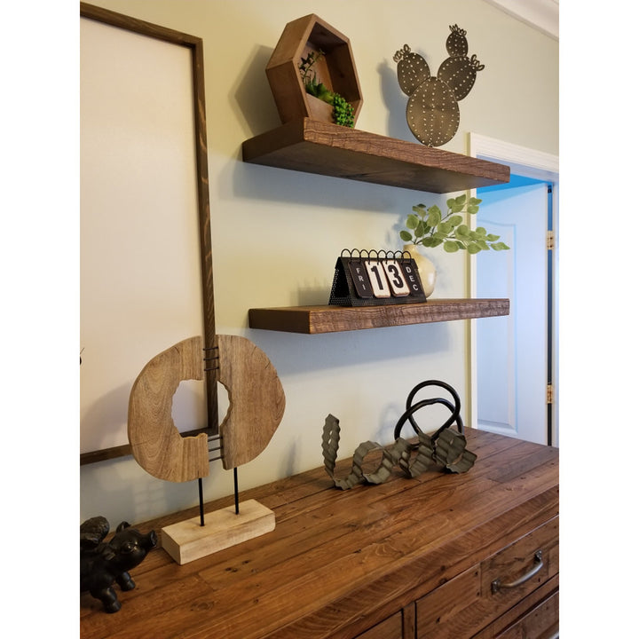 Eneas Pine Solid Wood Floating Shelf Millwood Pines Size: 2" H x 24" W x 6" D Finish: Brown