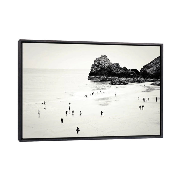 Cornwall Beach Life Photographic Print East Urban Home Size: 18" H x 26" W x 1.5" D Format: Distressed Black Framed Canvas