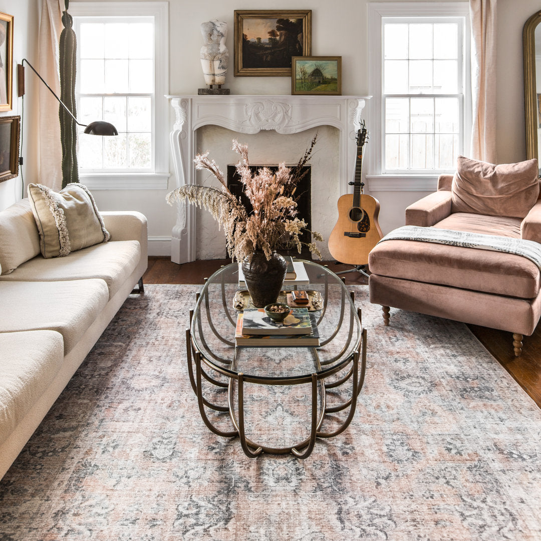 Gelo Oriental Blush/Gray Rug Bungalow Rose Rug Size: Rectangle 9' x 12'