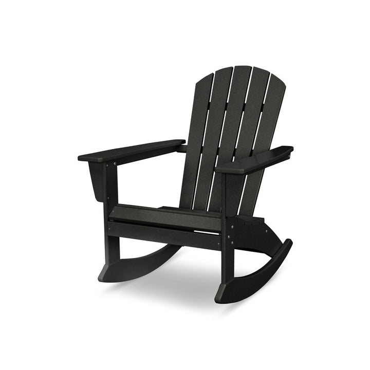 Nautical Adirondack Rocking Chair POLYWOOD® Frame Color: Black