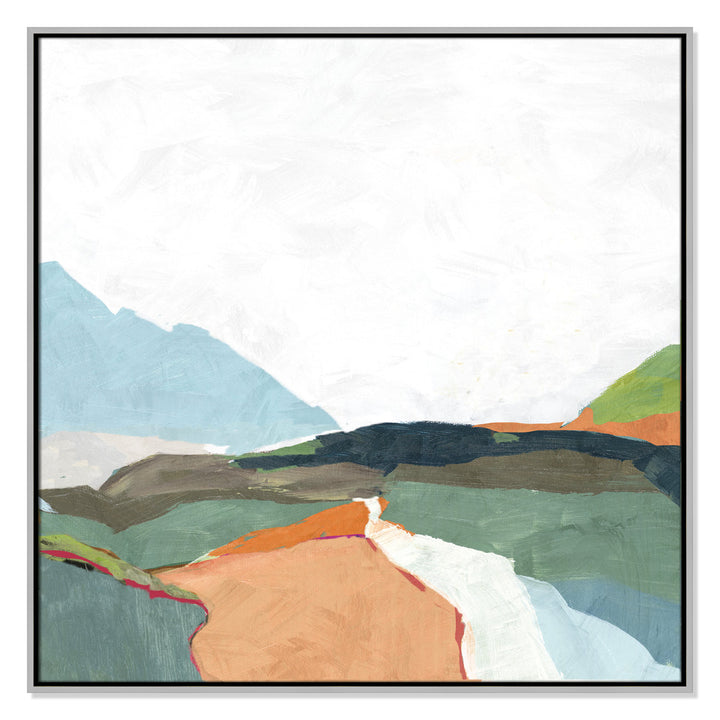 April Morning - Floater Frame Painting on Canvas Joss & Main Size: 37.5" H x 37.5" W x 2" D Format: Silver