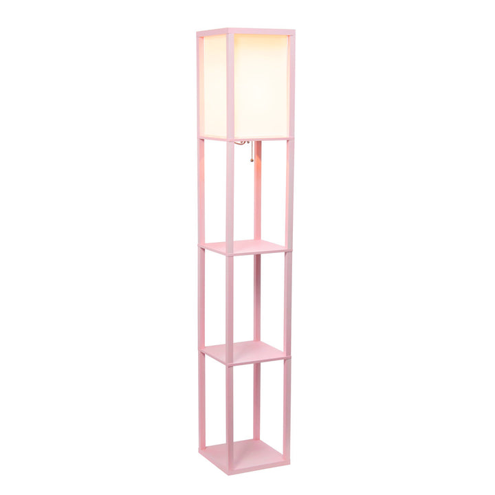 Abeyta 62.75" Column Floor Lamp Mercury Row® Teen Base Finish: Light Pink, Bulb Included: No
