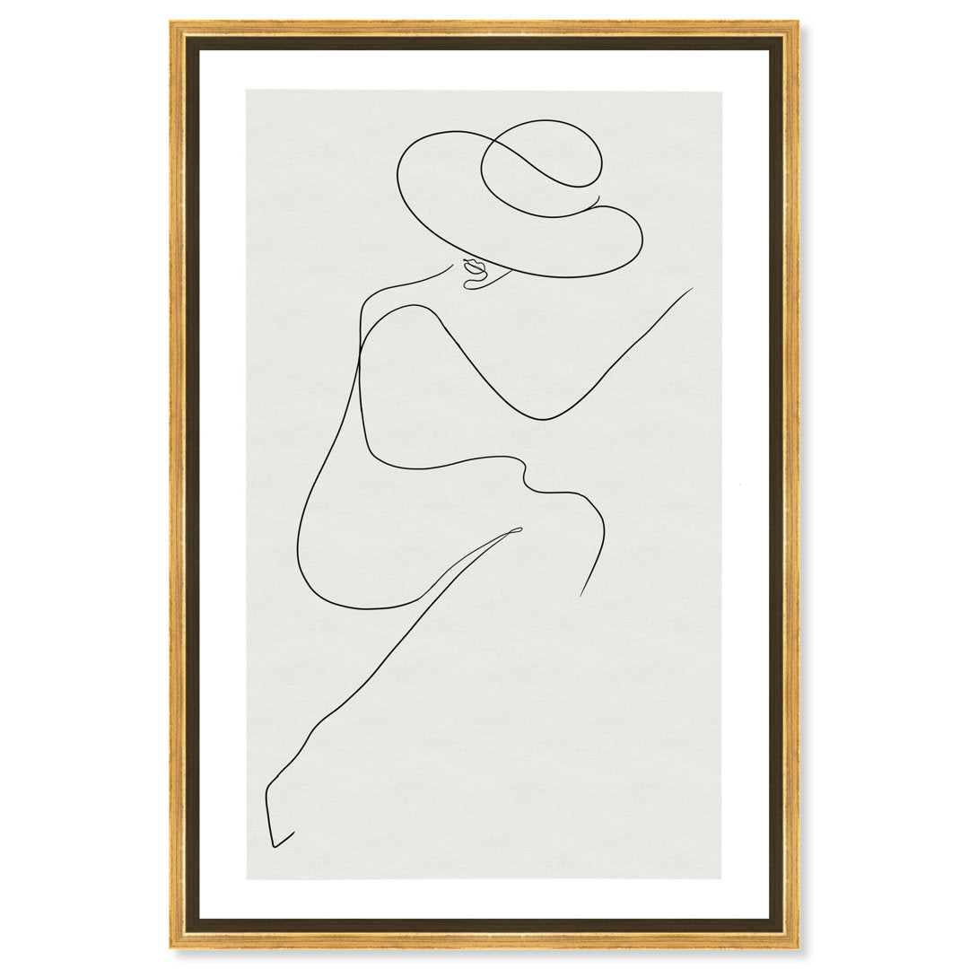 Fashion and Glam Sunday in The Park Accessories - Graphic Art on Canvas Oliver Gal Prints Size: 36" H x 24" W Format: Gold Framed