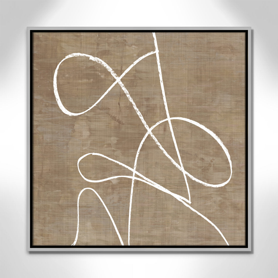 Swooping Lines - Floater Frame Painting on Canvas Joss & Main Size: 25.5" H x 25.5" W x 2" D Format: Silver