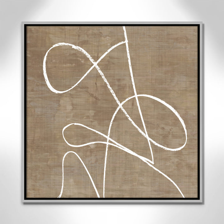 Swooping Lines - Floater Frame Painting on Canvas Joss & Main Size: 25.5" H x 25.5" W x 2" D Format: Silver