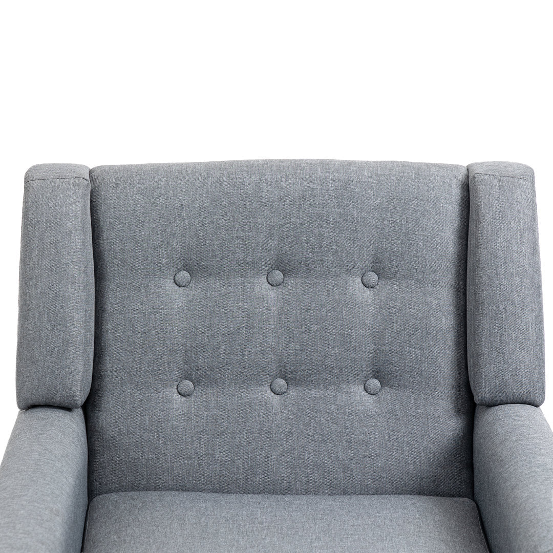 Jaqueze 28.6'' Wide Armchair George Oliver Fabric: Gray Linen Blend