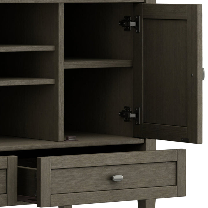 Warm Shaker SOLID WOOD TV Media Stand iFor TVs up to 50 inches Simpli Home Color: Farmhouse Gray