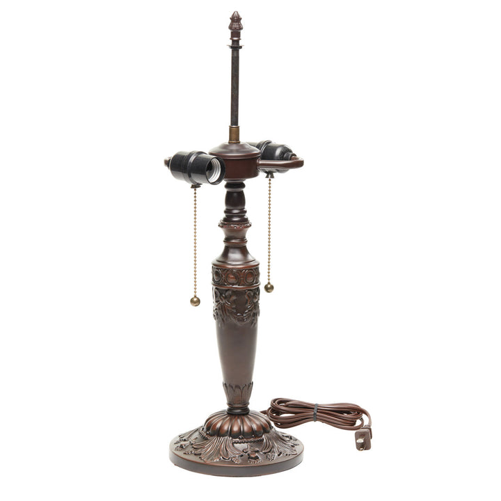 Cristy Hill 20.25"H Baroque Stained Glass Table Lamp Fleur De Lis Living
