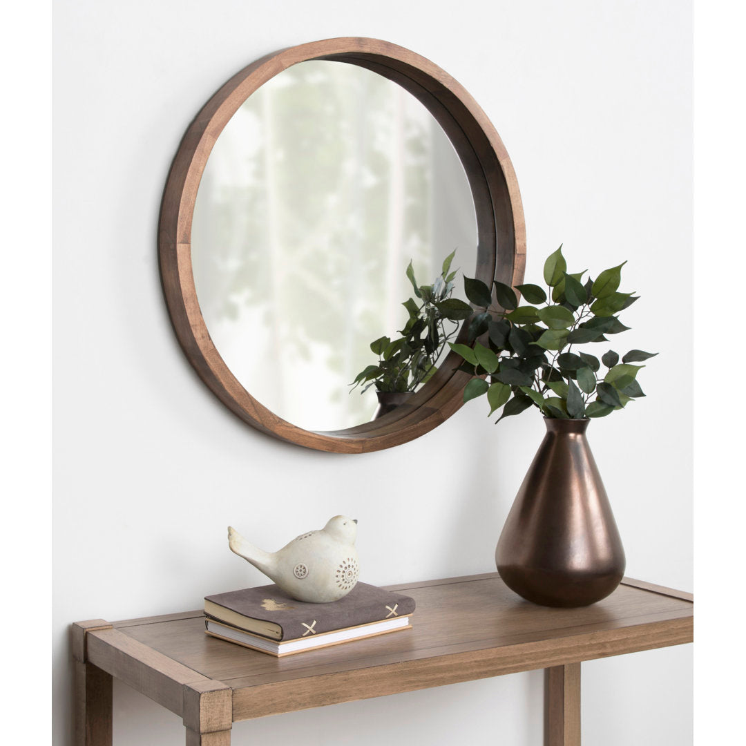 Loftis Modern & Contemporary Accent Mirror Mercury Row® Size: 22" x 22" Finish: Rustic Brown