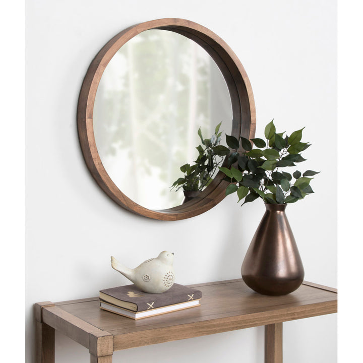 Loftis Modern & Contemporary Accent Mirror Mercury Row® Size: 22" x 22" Finish: Rustic Brown