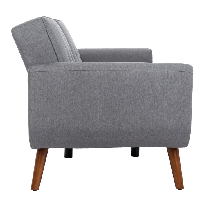 Futton 82.3" Tufted Back Convertible Sofa Corrigan Studio® Color: Stone Fabric: Linen