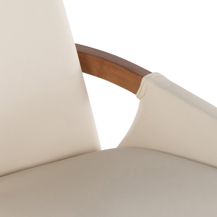 Whitacre Swivel Stool Wade Logan® Upholstery: Cream Faux Leather, Seat Height: Bar Stool (29" Seat Height)