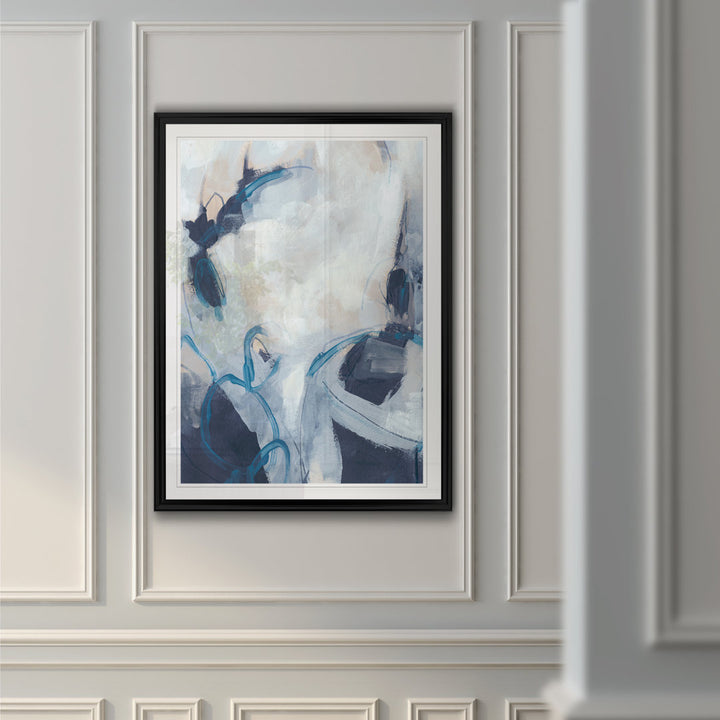 Blue Process I' - Painting Print on Canvas Etta Avenue™ Size: 30.5" H x 42.5" W x 1.5" D Format: Black Framed