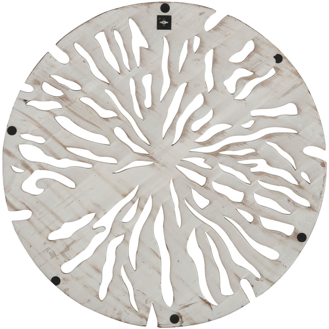 Beige Wood Handmade Intricately Carved Starburst Wall Decor Mistana™ Size: 36'' H X 36'' W X 1" D