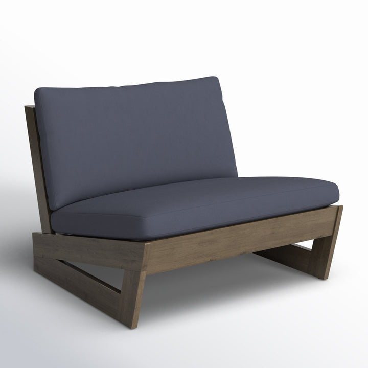 Louise Patio Chair with Cushions AllModern Frame Color/Cushion Color: Gray Frame/Dark Gray Cushion